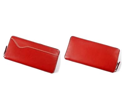 新品　 RED　栃木レザー　城屋　JIP　ロング 50429N 栃木レザー 長財布 通販 栃木 レザー 財布 ウォレット 革財布 皮